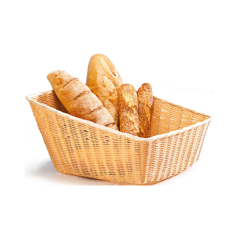 Dikdörtgen Eğimli Küçük Plastik Ekmek Sepet (Açık-Koyu)