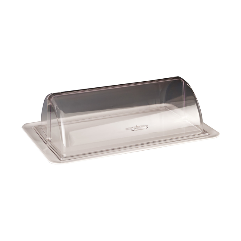 Melamin Altlı Polycarbonat Rolltop Kapaklı Fanus