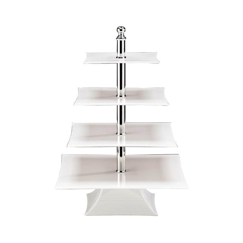 Polycarbonat Tepsili 4  Katlı Teşhir Standı(20-25-30-35 Cm )