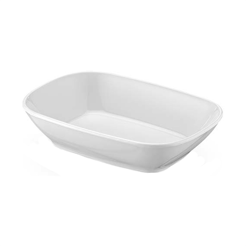 Thermoset Melamin Kare Kayık Tabak - 12 Adet