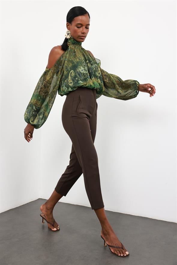 Acı Kahve Flatolu Pantolon 5113