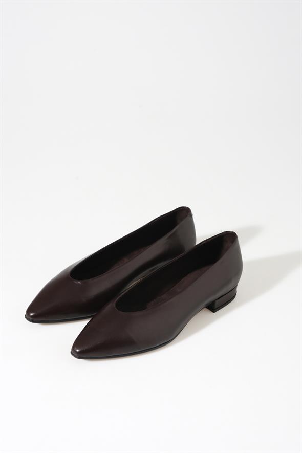 Acı Kahve Kuzu Derisi Babet 24005