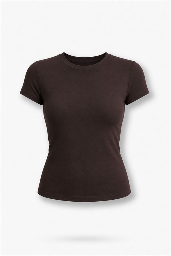 Acı Kahve Soft Touch Bambu Basic Tişört 