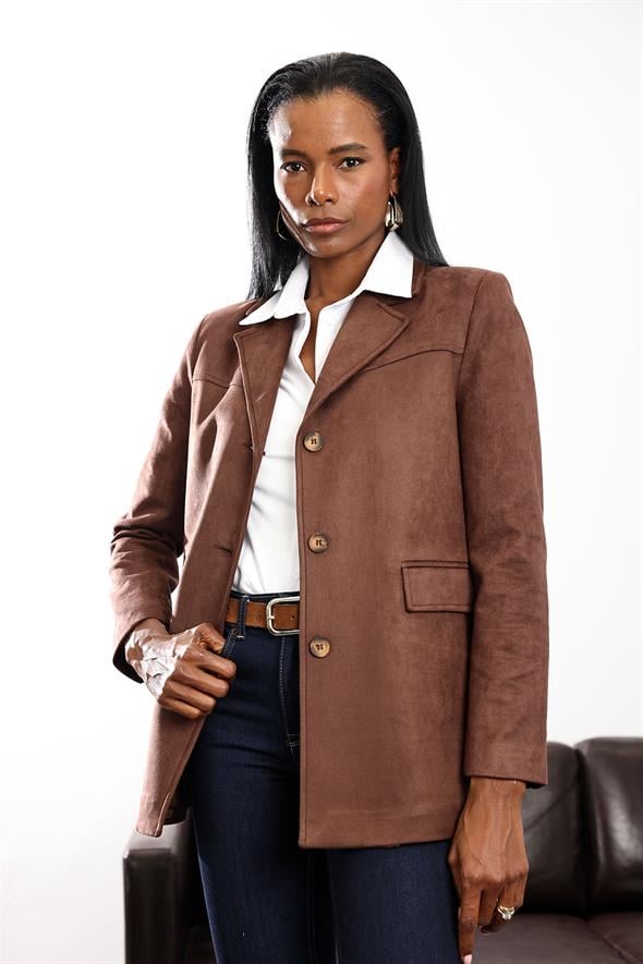 Acı Kahve Süet Ceket D88978