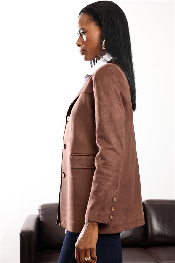 Acı Kahve Süet Ceket D88978