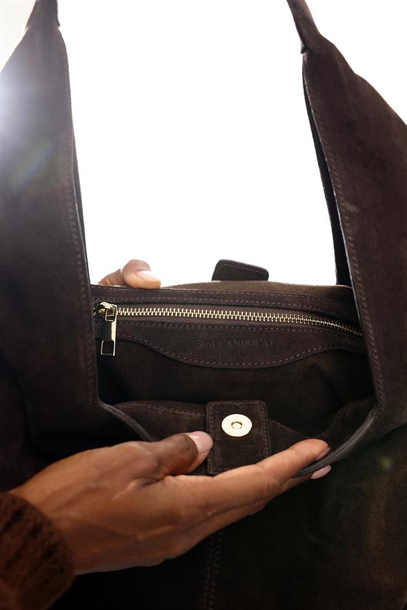 Acı Kahve Süet Palermo Çanta 7972