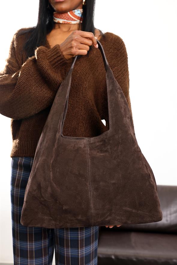 Acı Kahve Süet Palermo Çanta 7972