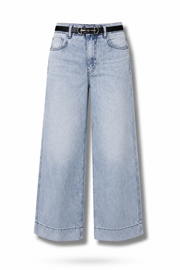 Açık Mavi Geniş Paça Jean 26804