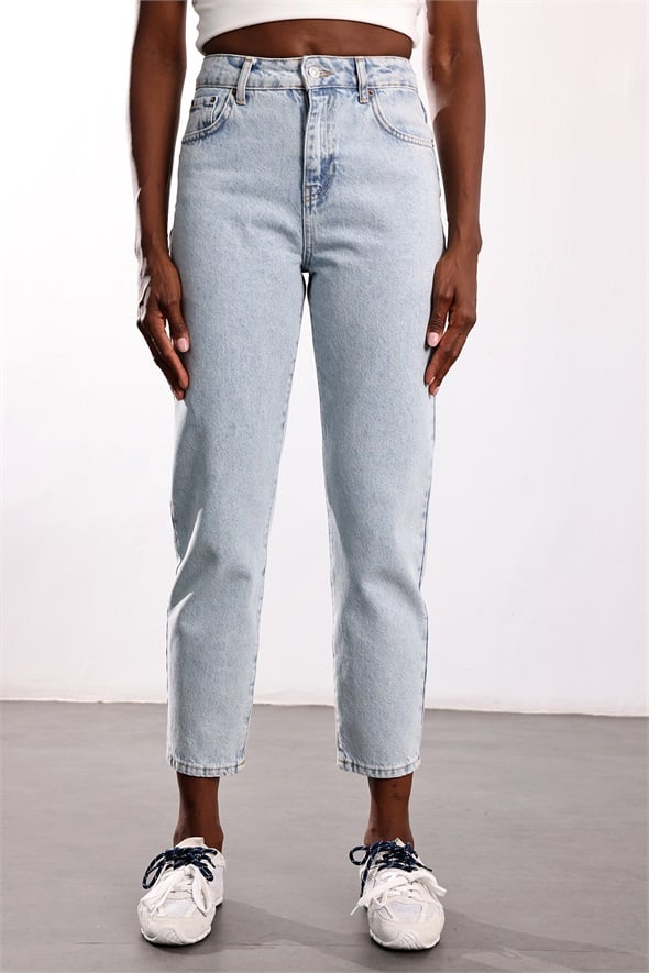 Açık Mavi Mom Fit Jean 