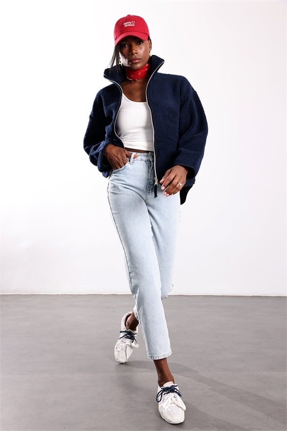 Açık Mavi Mom Fit Jean 