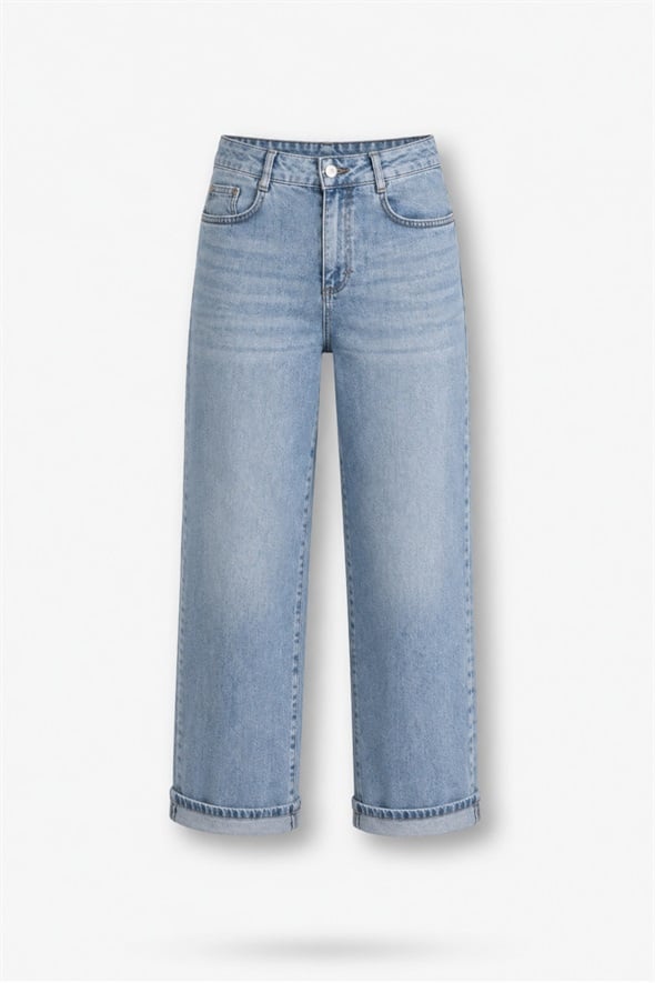 Açık Mavi Relaxed Fit Jean 26841