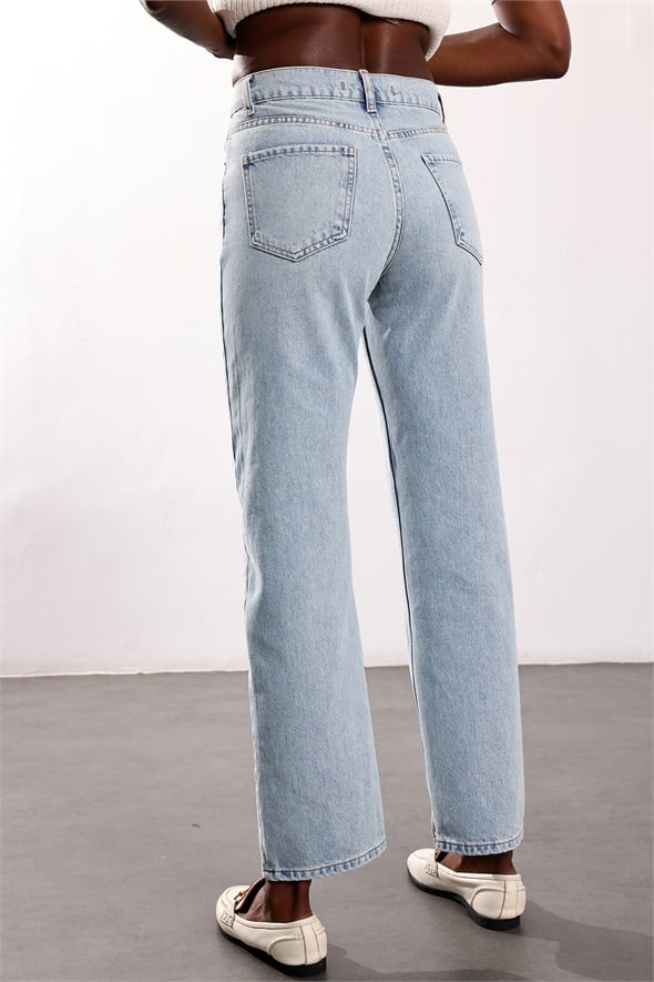 Açık Mavi Straight Fit Jean 0065