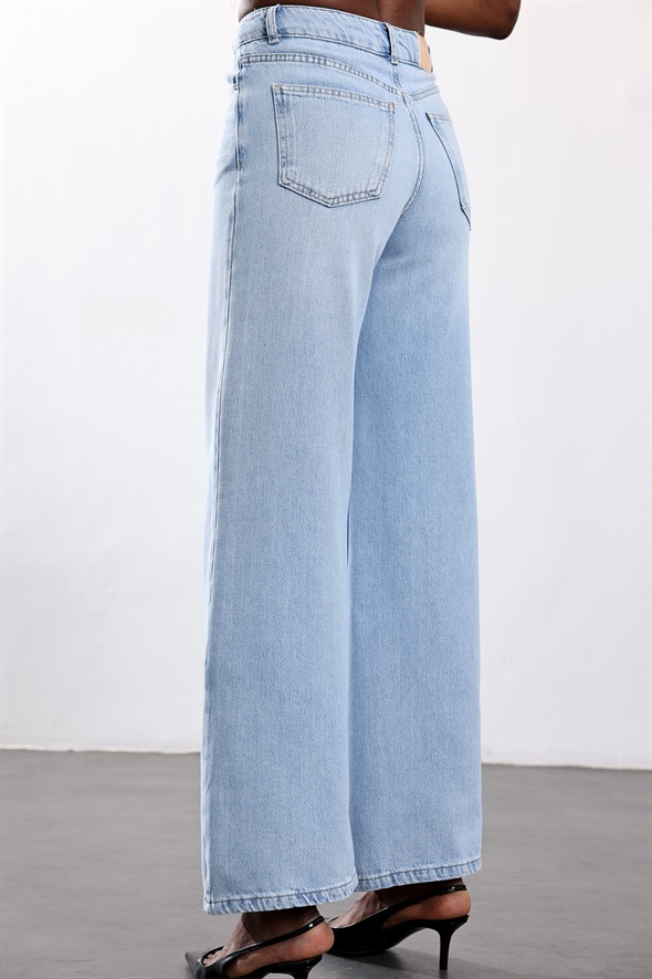 Açık Mavi Wide Leg Jean 8302