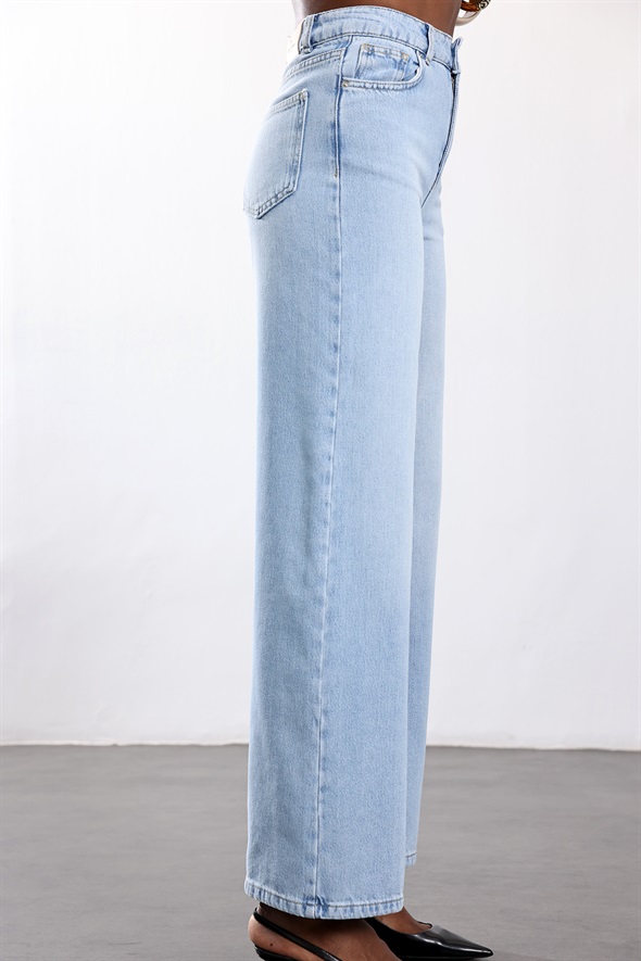 Açık Mavi Wide Leg Jean 8302