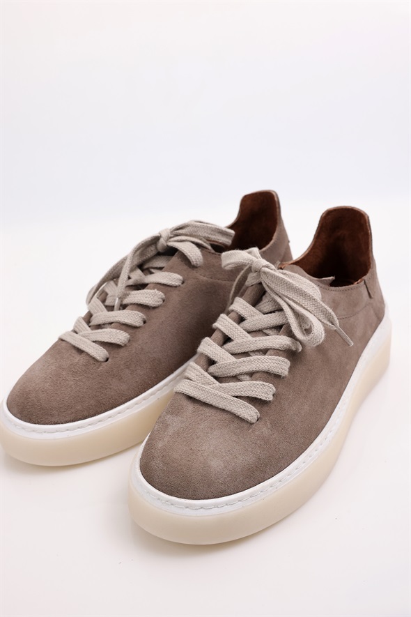 Açık Vizon Deri Sneaker 25210