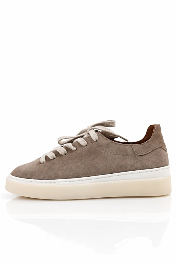Açık Vizon Deri Sneaker 25210