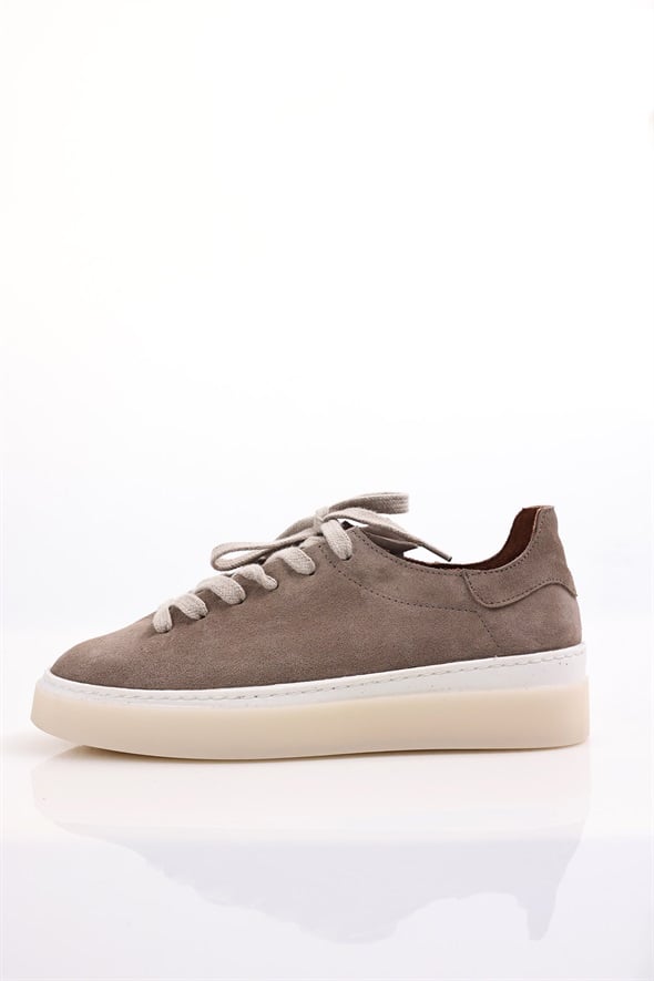 Açık Vizon Deri Sneaker 25210