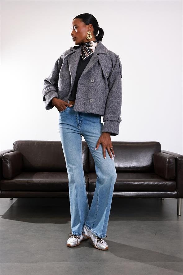 Antrasit Astarlı Kaşe Ceket 286