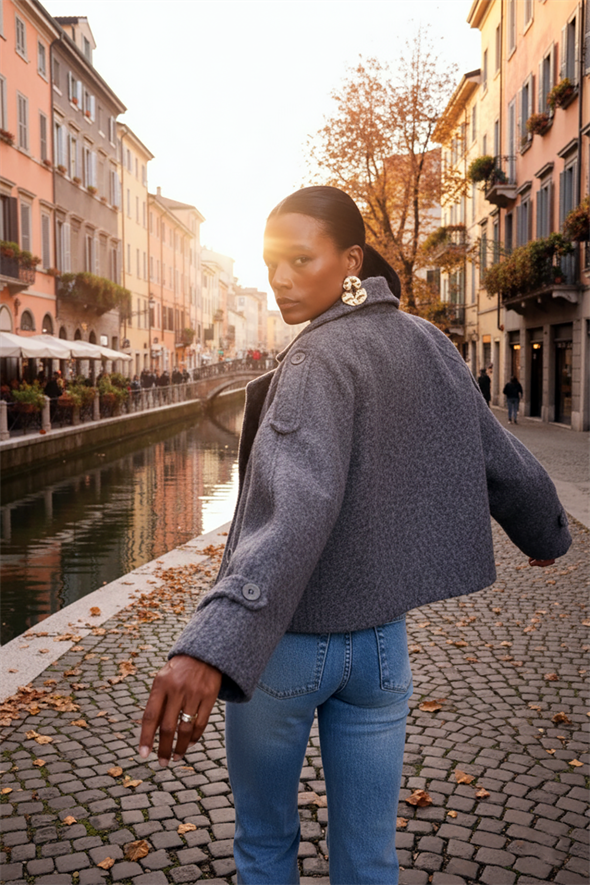 Antrasit Astarlı Kaşe Ceket 286