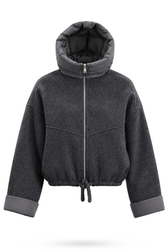 Antrasit Kaşe Bomber Mont 100043