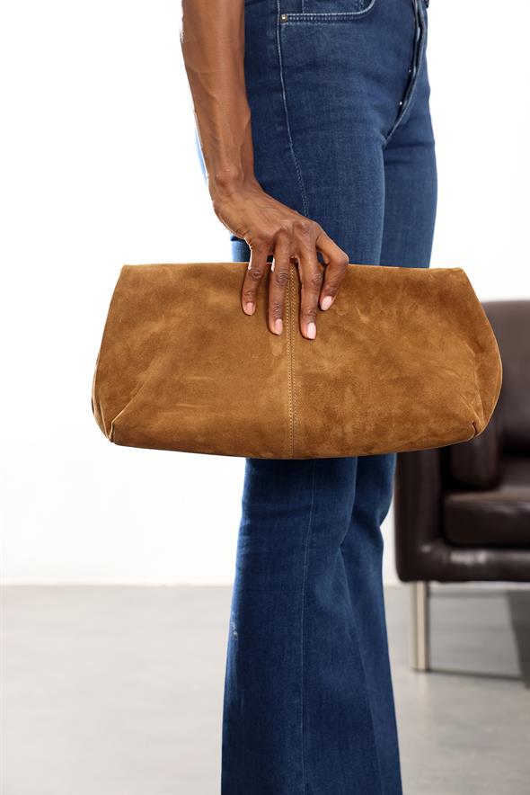 Bal Paris Süet Clutch Çanta 7981