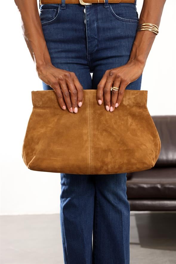 Bal Paris Süet Clutch Çanta 7981