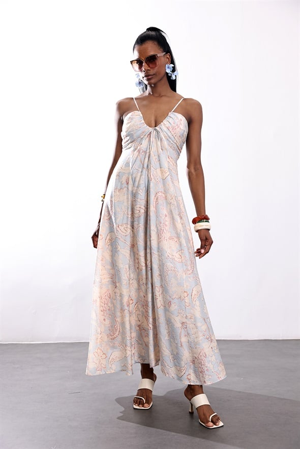 Bebe Mavi Askılı Maxi Elbise 580446