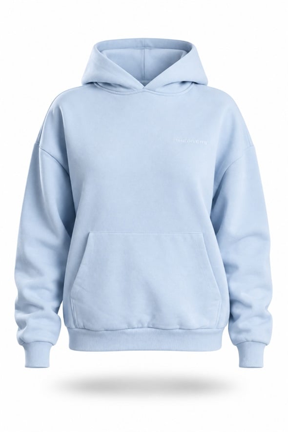 Bebe Mavi Heavens Yazılı Kapüşonlu Sweatshirt 10034