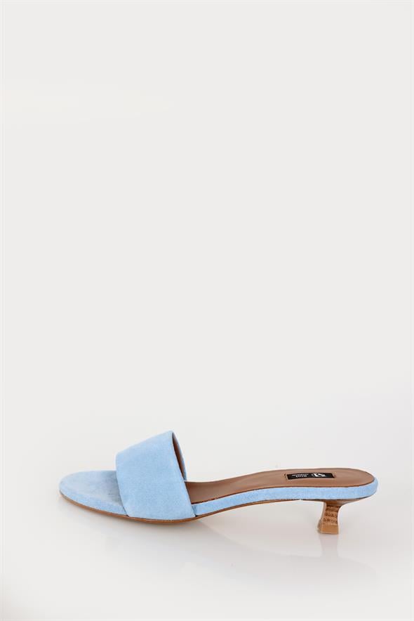 Bebe Mavi Mini Topuklu Terlik 24471