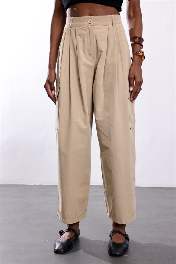 Bej Kargo Pantolon 0025