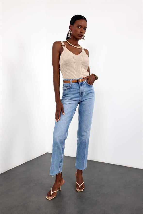 Bej Sim İplikli Atlet 