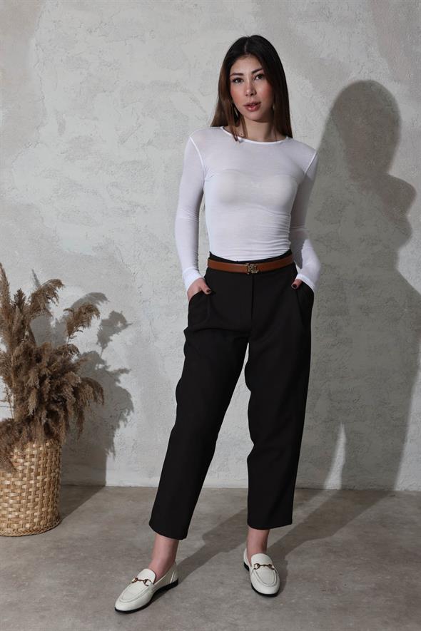 Beyaz Basic Transparan Bluz 