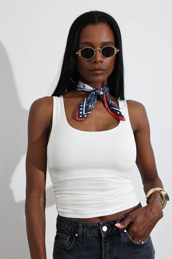 Beyaz Sıfır Kol Jarse Atlet 015