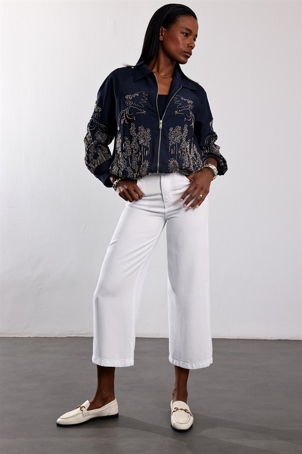 Beyaz Tensel Jean 01026