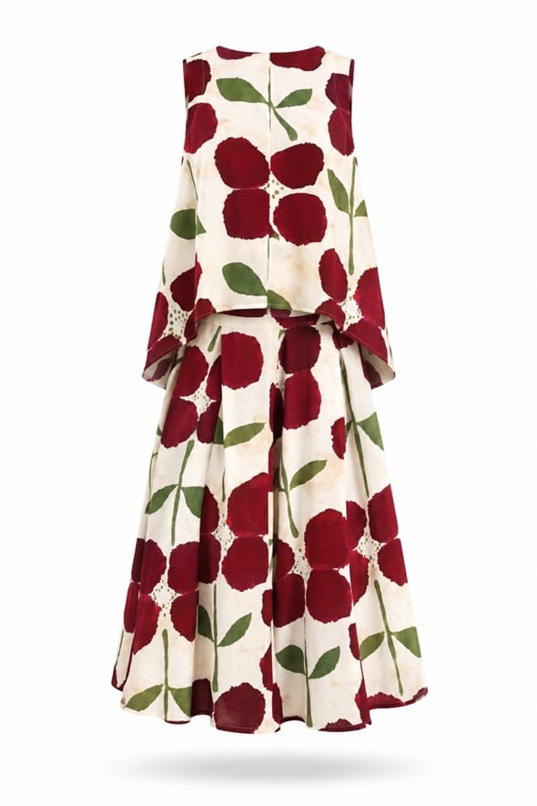 Bordo Salaş Bluz Pantolon Takım 0018