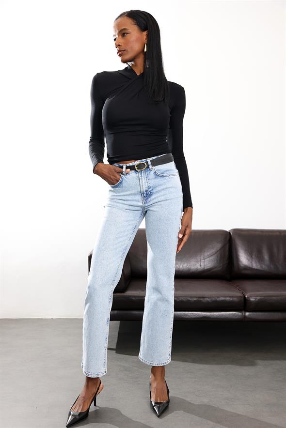 Buz Mavi Straight Fit Jean 