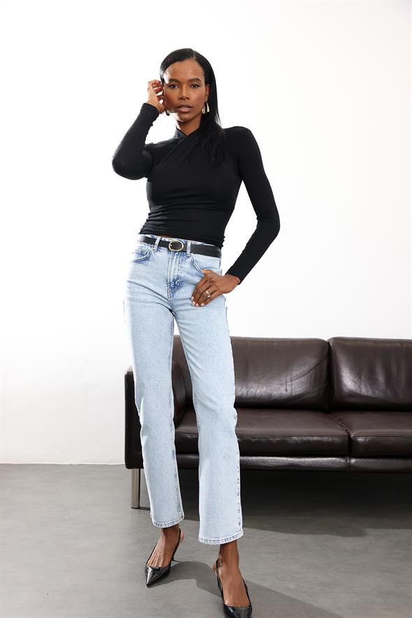 Buz Mavi Straight Fit Jean 