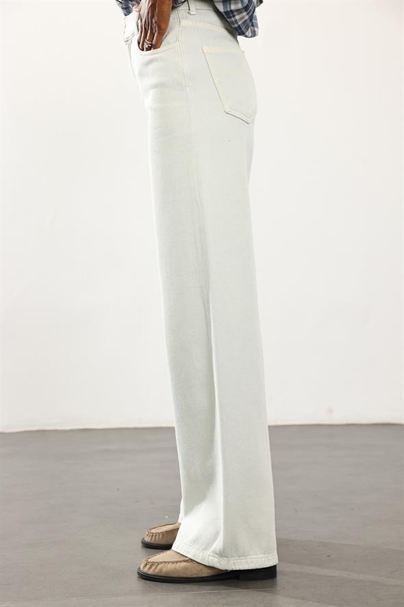 Buz Mavi Yüksek Bel Straight Jean 
