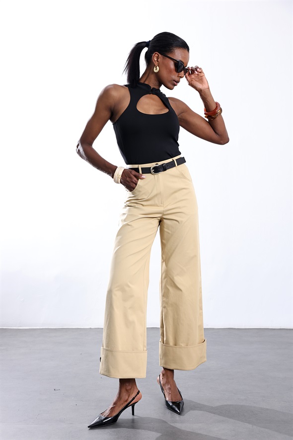 Camel Duble Paça Canvas Pantolon 1466