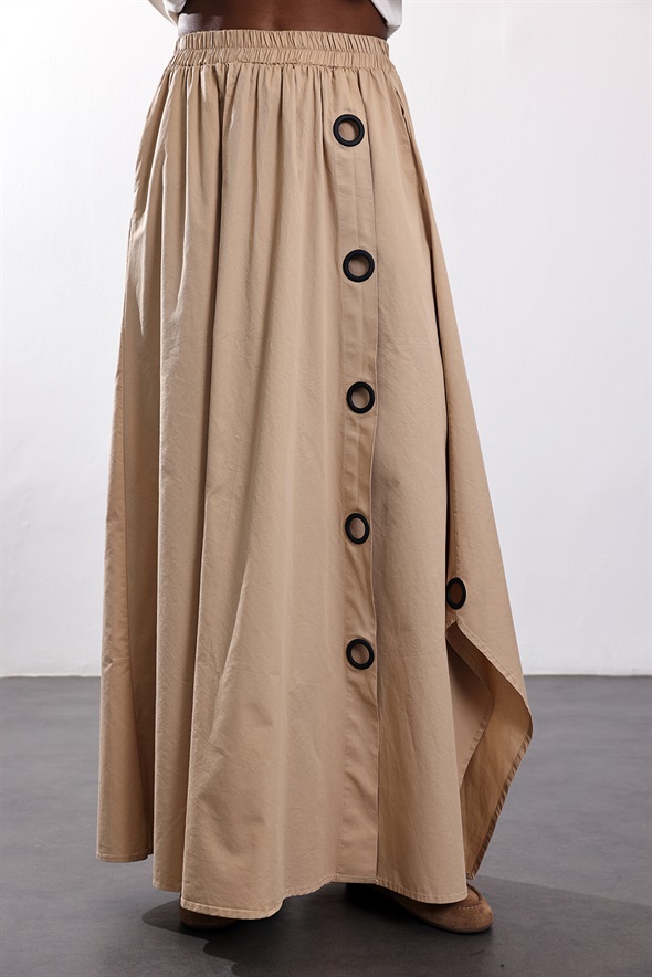 Camel Halka Detaylı Pantolon Etek 39572