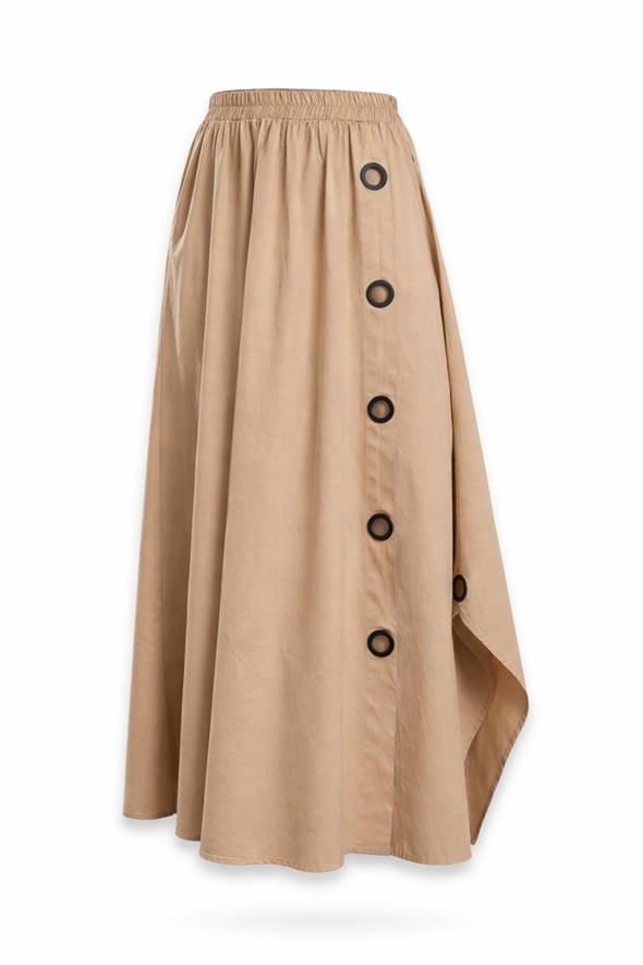 Camel Halka Detaylı Pantolon Etek 39572