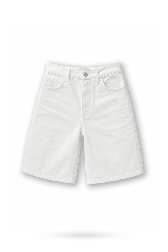 Ekru Canvas Luxe Şort 