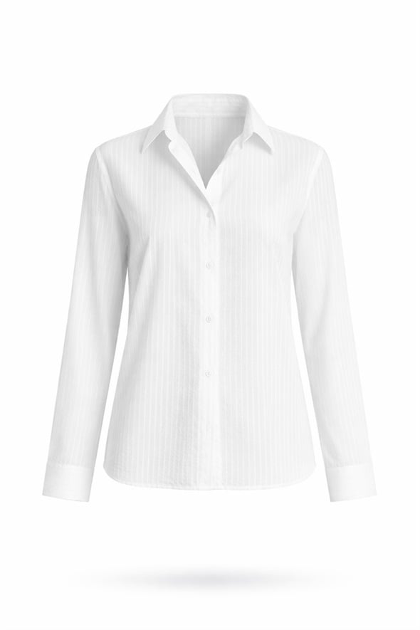 Ekru Çizgili Gömlek 4340