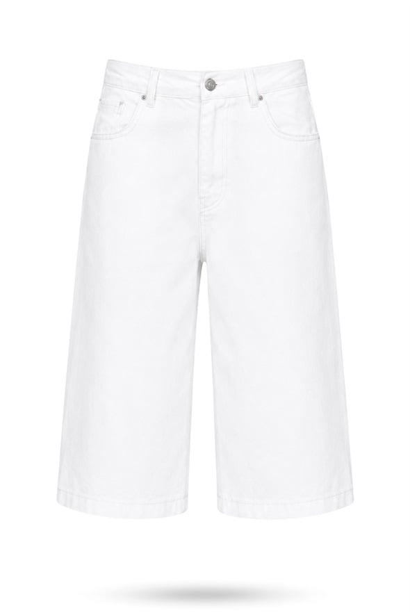 Ekru Denim Bermuda Şort 1500
