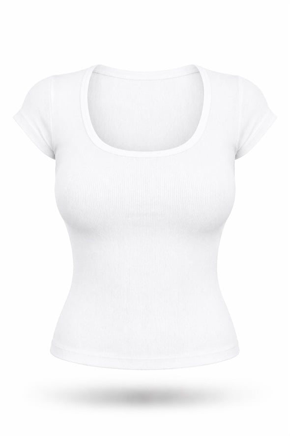 Ekru Fitilli Tişört 17631