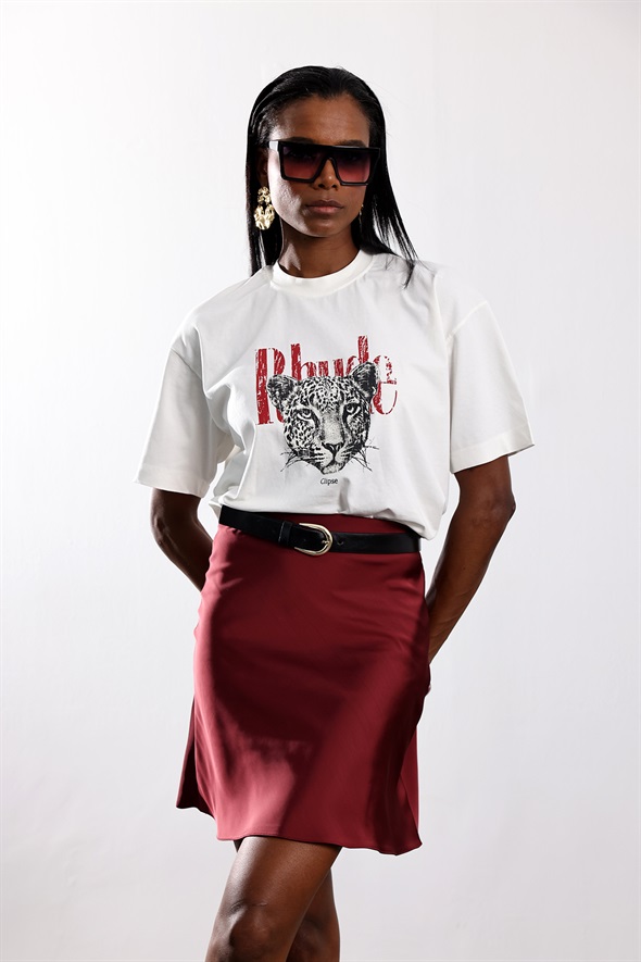 Ekru Rhude Baskılı Tişört 261063