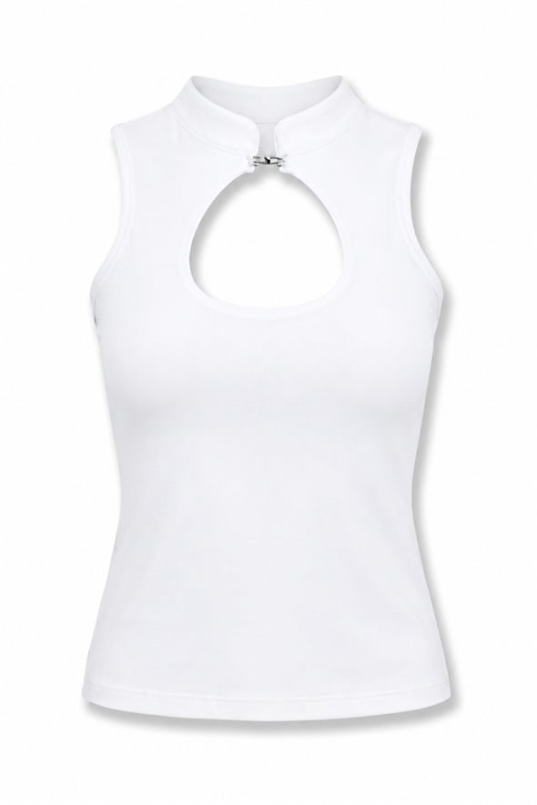 Ekru Yaka Detaylı Bluz 17693