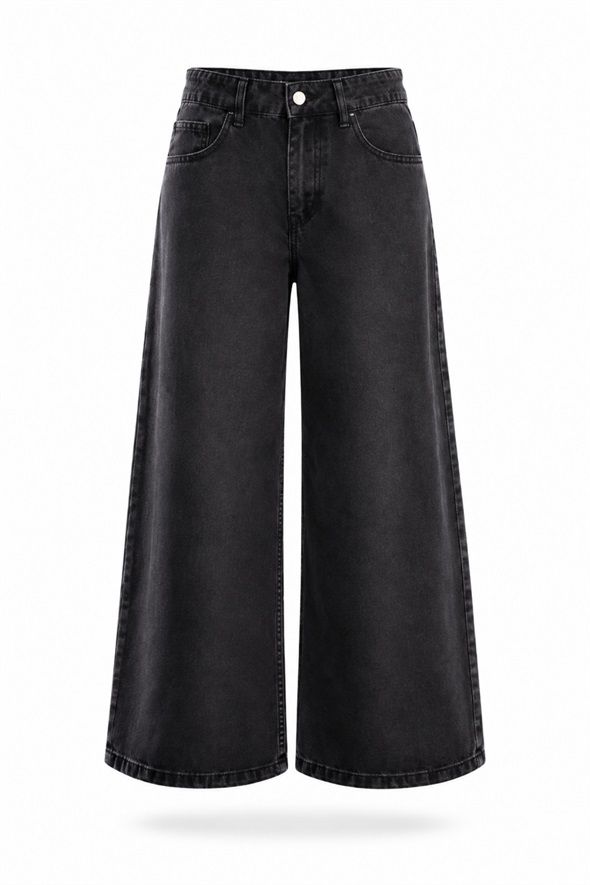 Füme Beli Lastikli Tensel Jean 01073