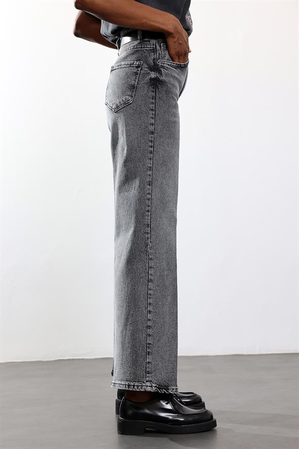 Füme Yüksek Bel Wide Leg Jean 