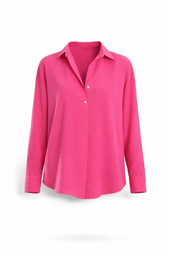 Fuşya Modal Gömlek 